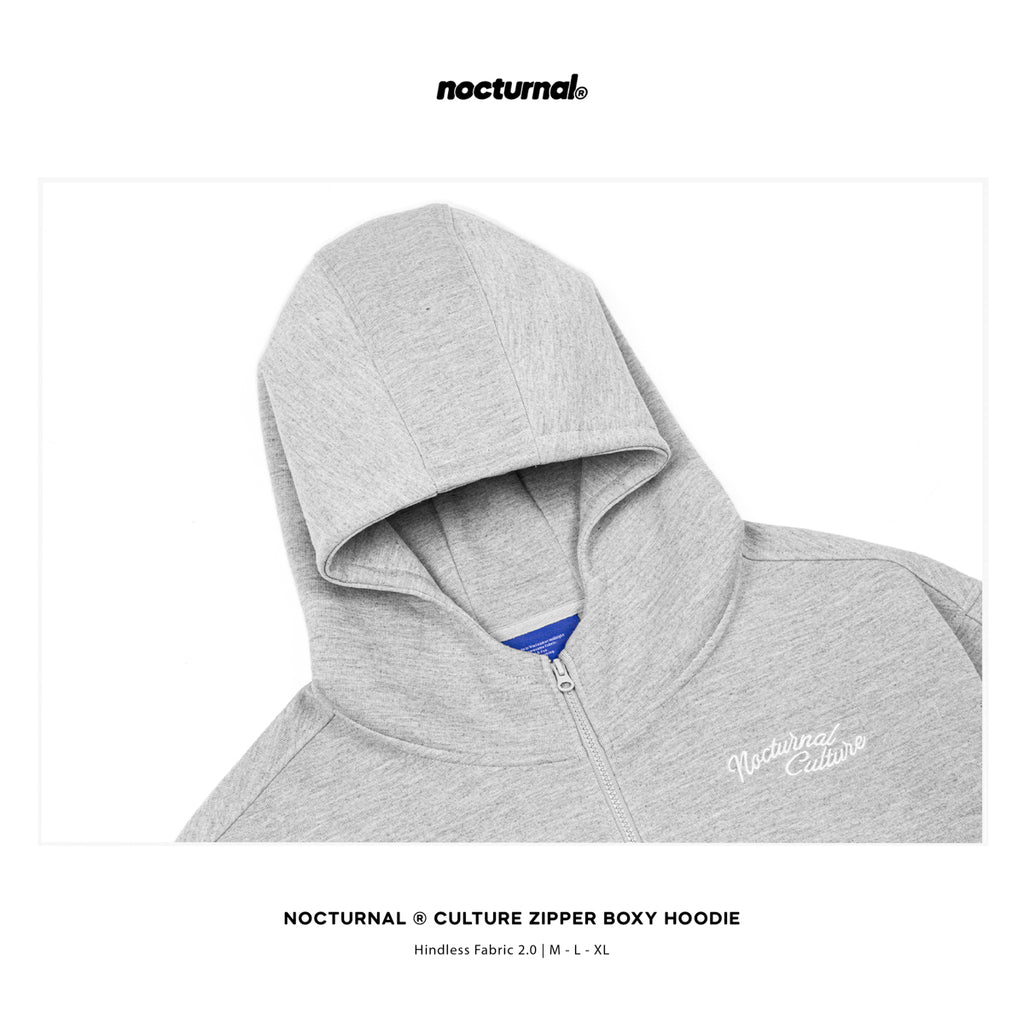 Culture Zipper Boxy Hoodie
