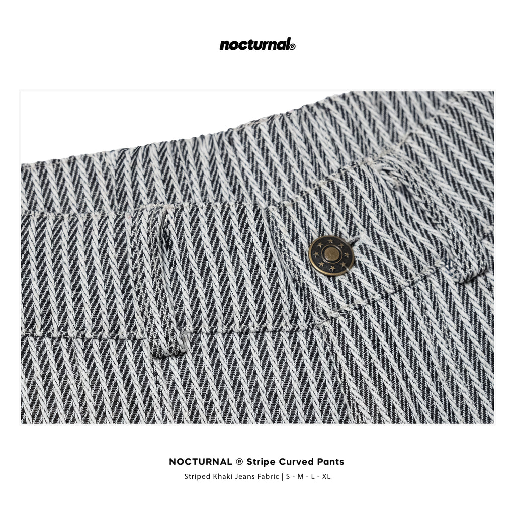 Stripe Curved Pants