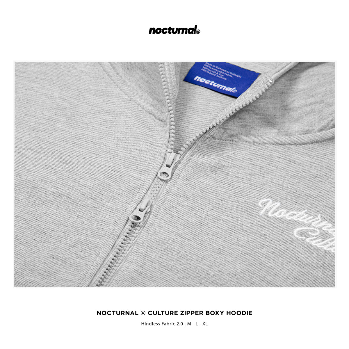 Culture Zipper Boxy Hoodie