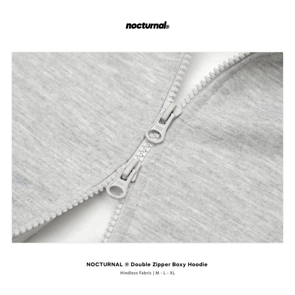 Double Zipper Boxy Hoodie