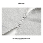 Double Zipper Boxy Hoodie