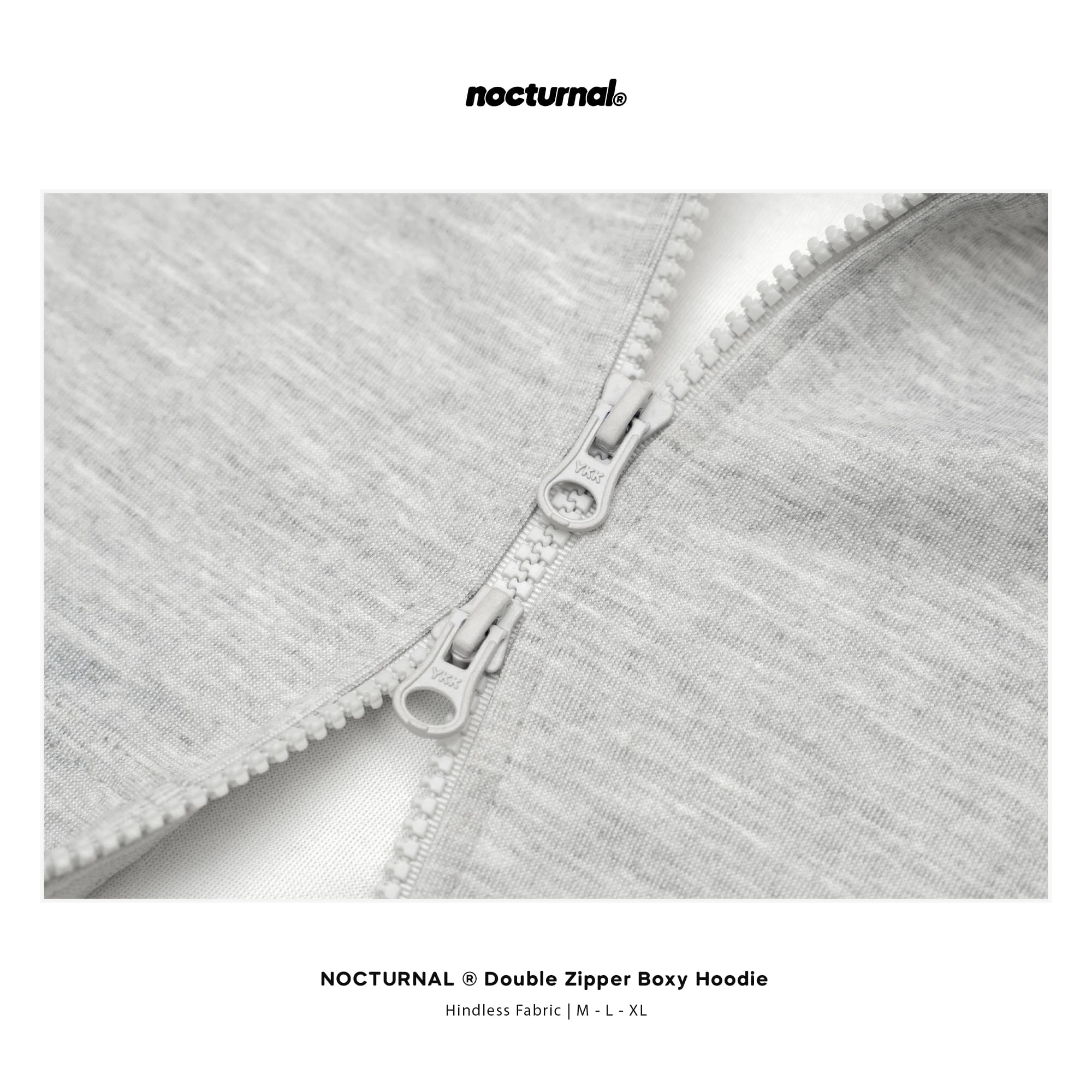 Double Zipper Boxy Hoodie