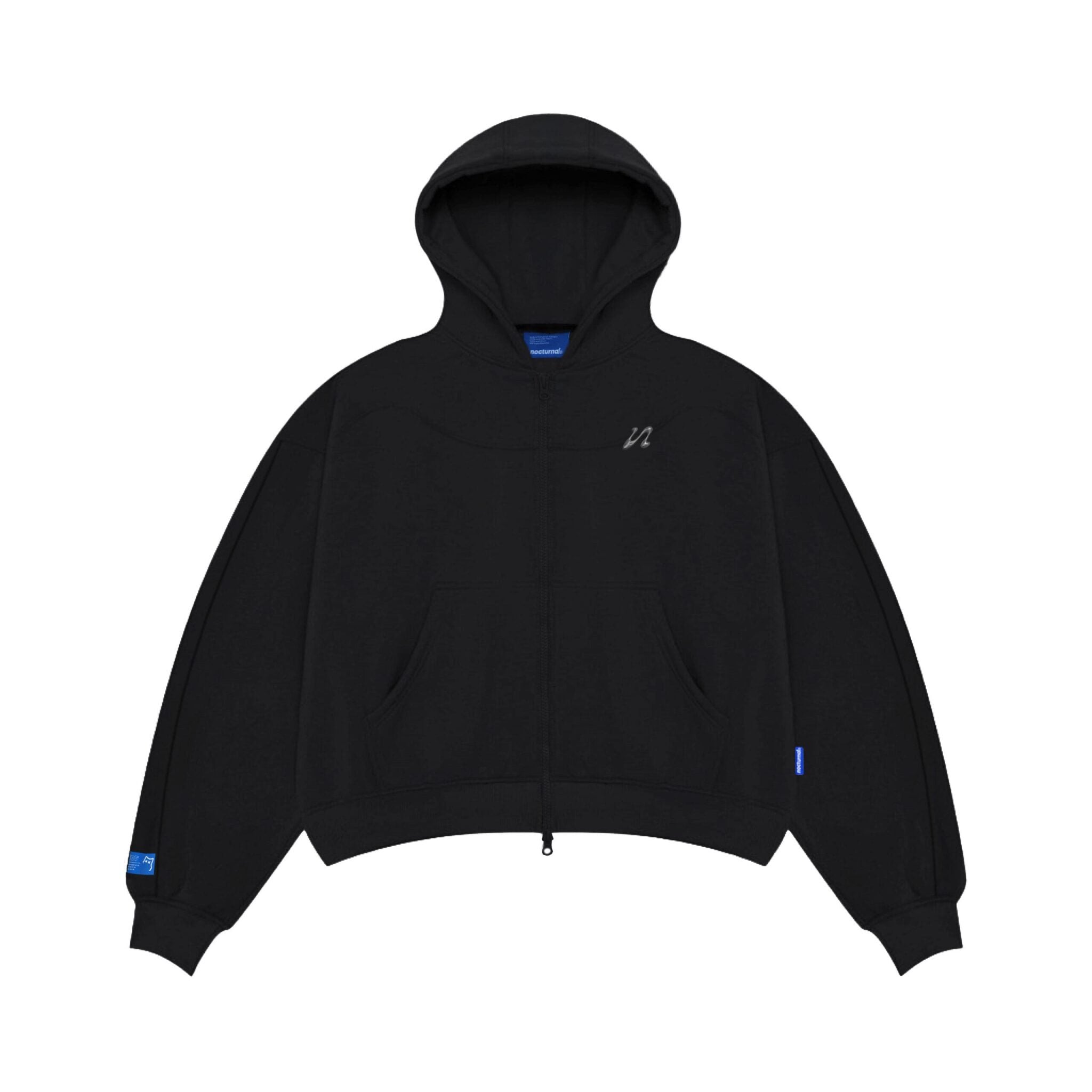 Double Zipper Boxy Hoodie