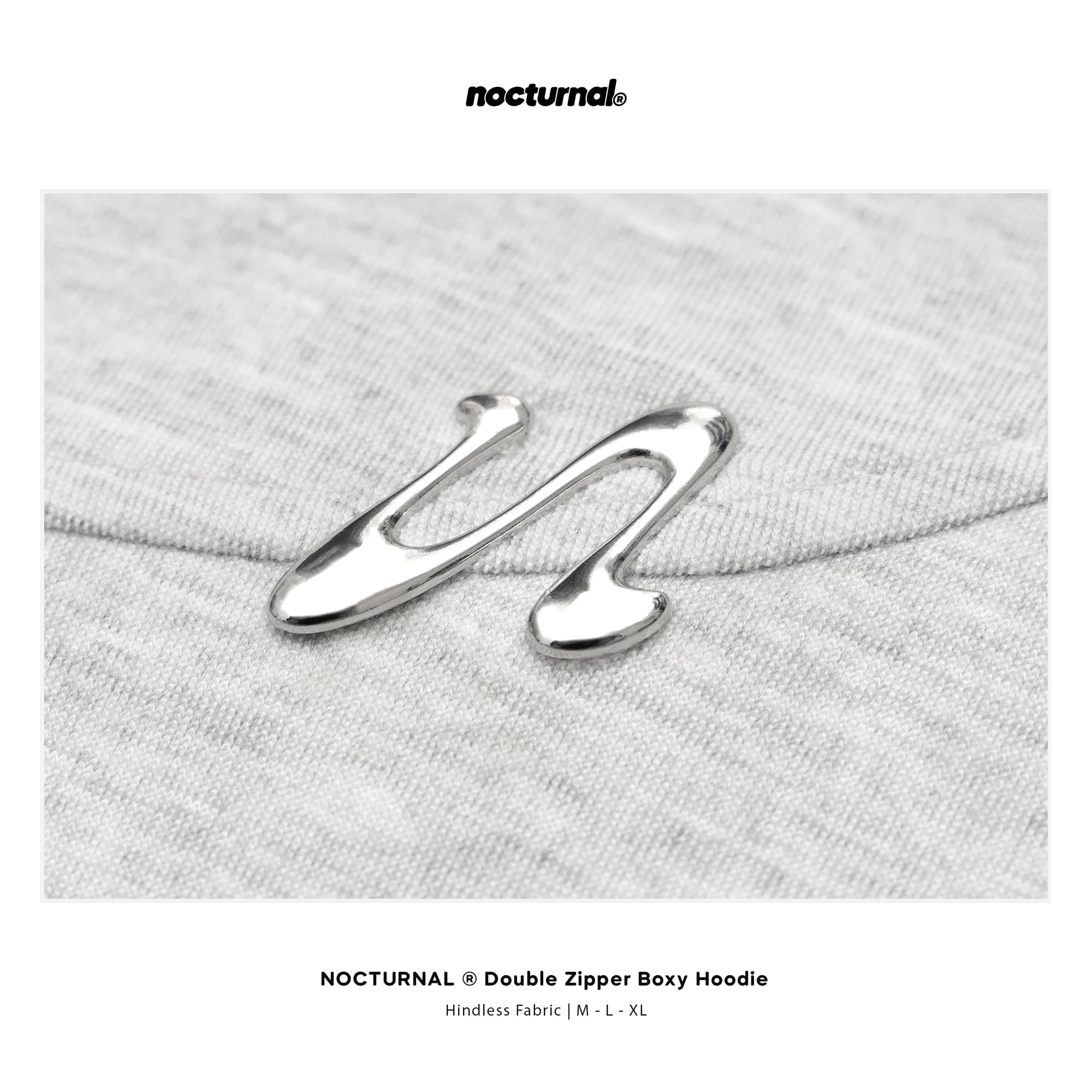 Double Zipper Boxy Hoodie