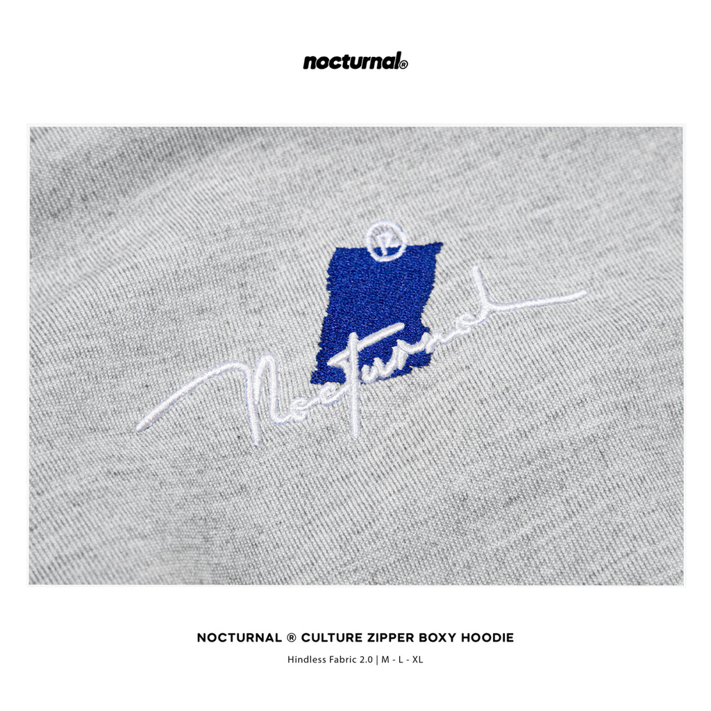 Culture Zipper Boxy Hoodie