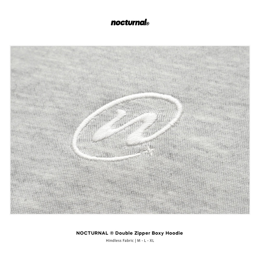 Double Zipper Boxy Hoodie