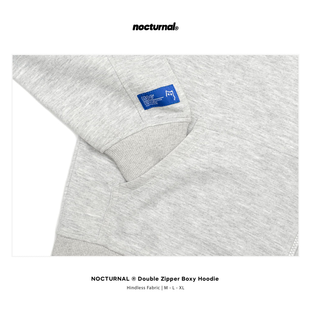 Double Zipper Boxy Hoodie