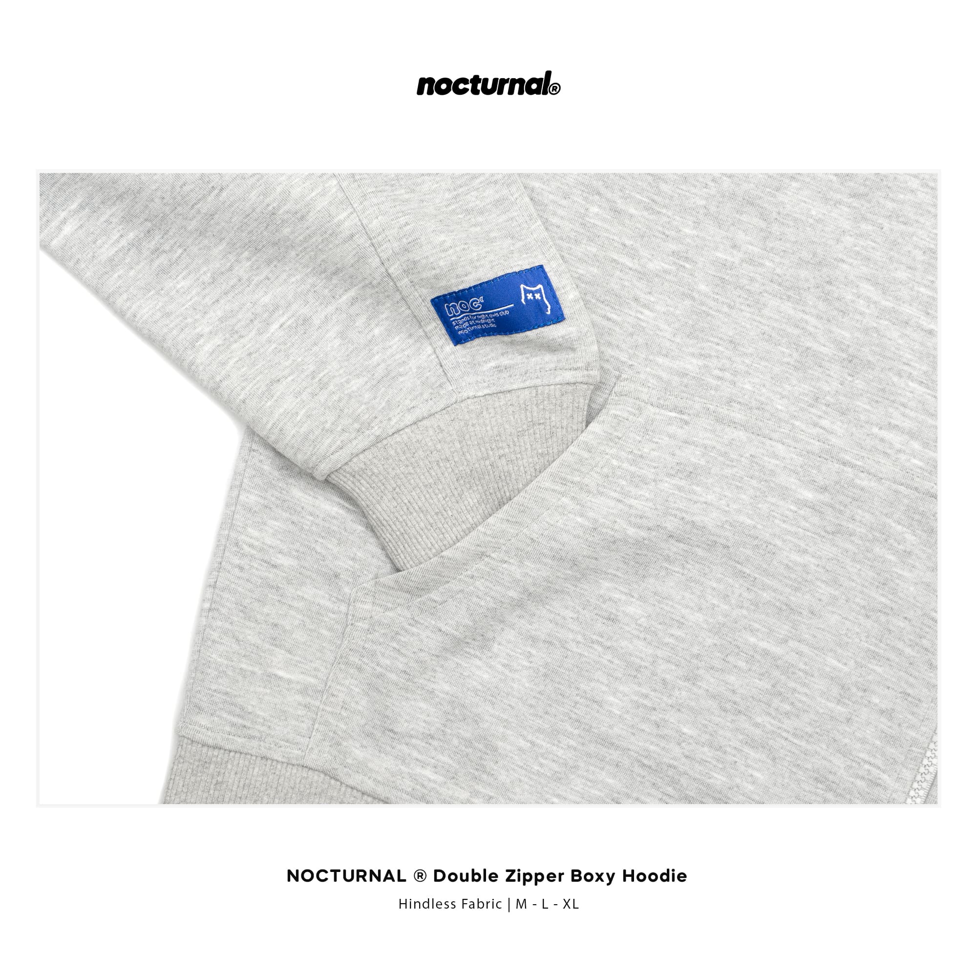 Double Zipper Boxy Hoodie