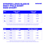 Striped Long Sleeve Boxy Polo Shirt