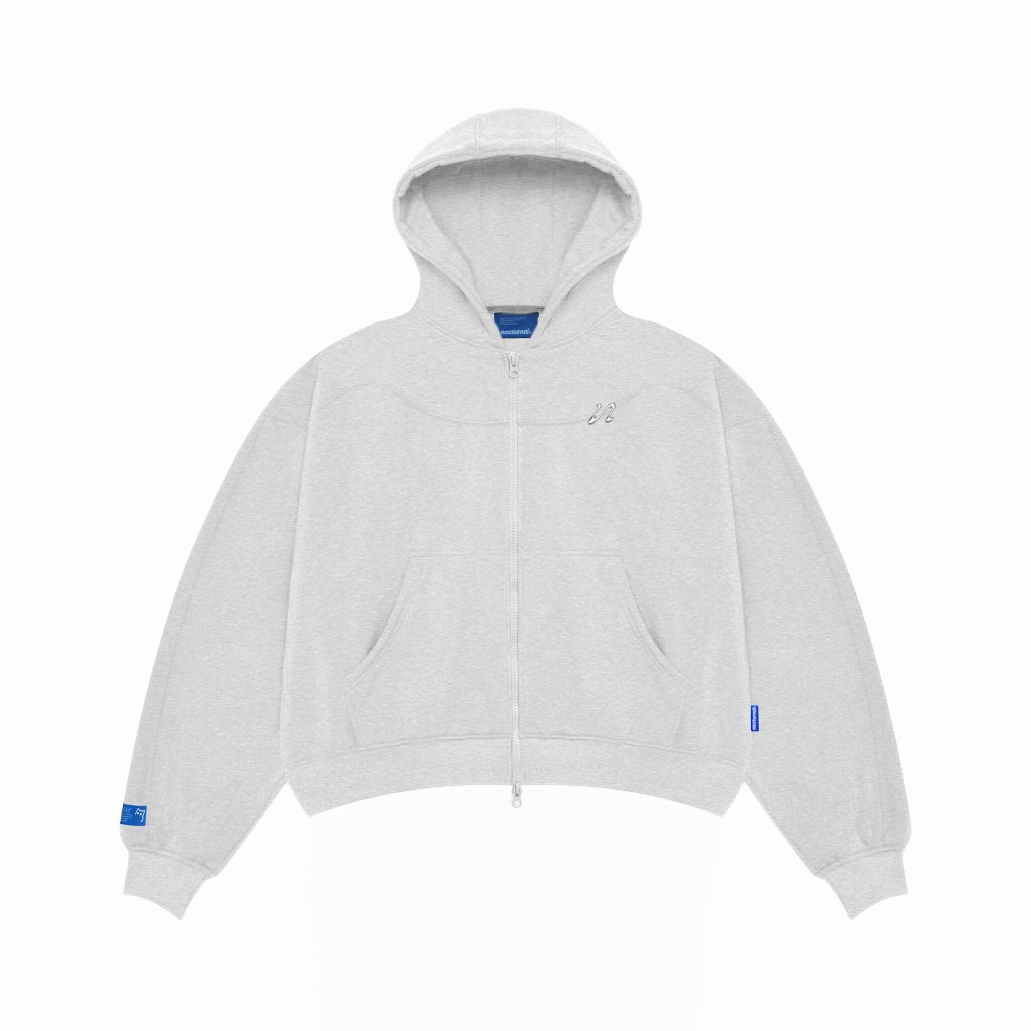 Double Zipper Boxy Hoodie