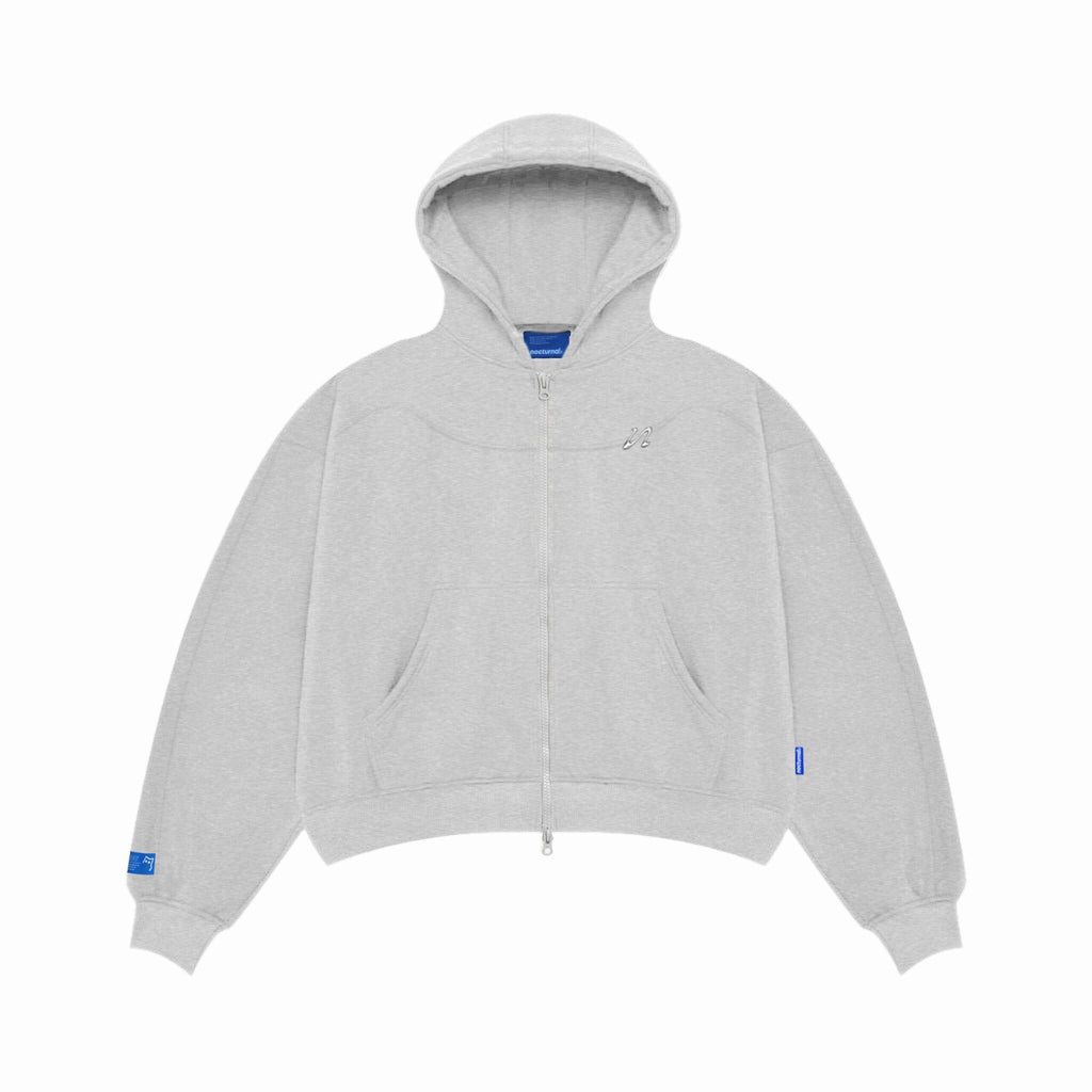 Double Zipper Boxy Hoodie