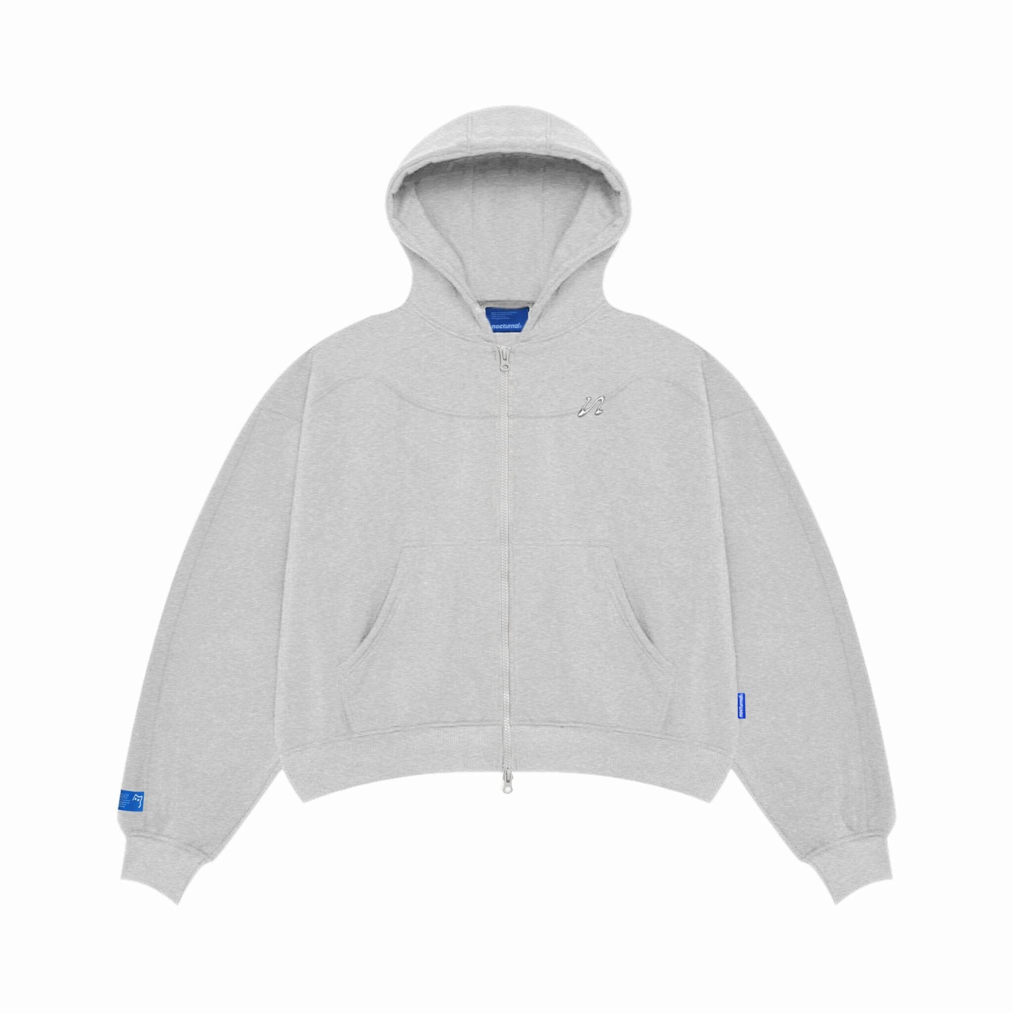 Double Zipper Boxy Hoodie