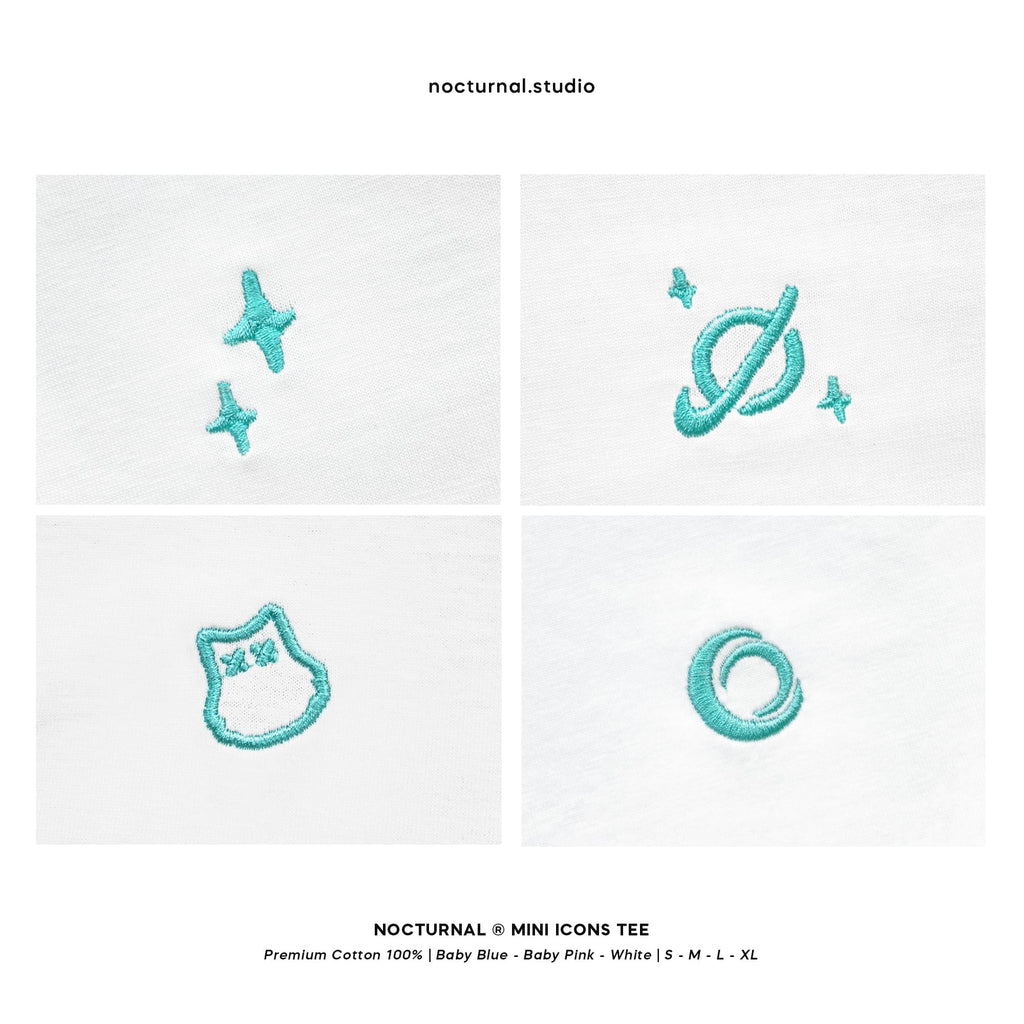 Mini Icons Tee - Baby Blue - Pre Order