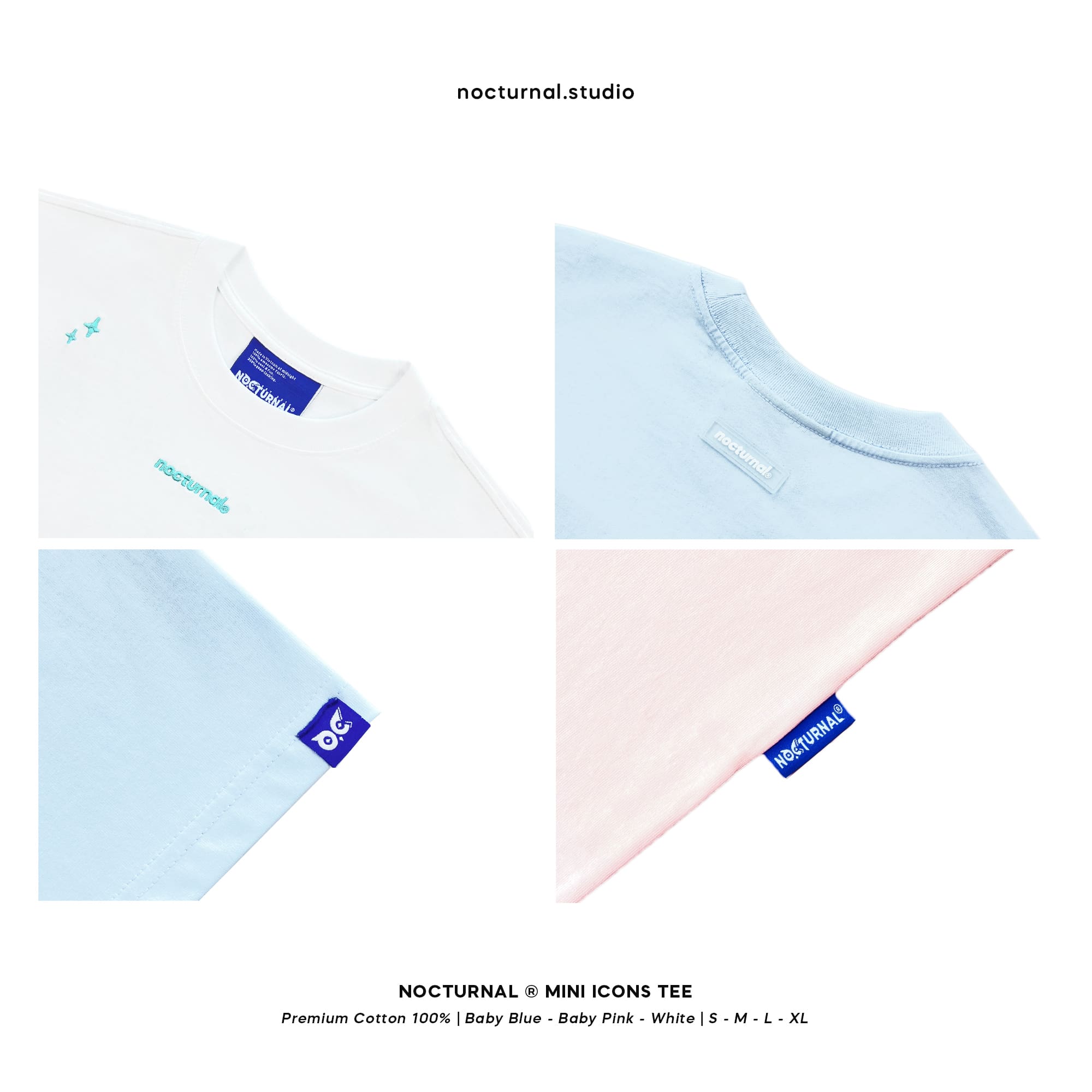 Mini Icons Tee - Baby Blue - Pre Order