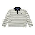 Striped Long Sleeve Boxy Polo Shirt