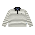 Striped Long Sleeve Boxy Polo Shirt